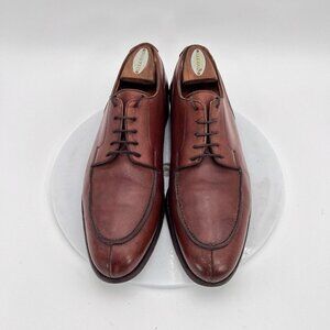 Peal & Co Brooks Brothers Men Size 9.5D Brown Leather Split Toe Dress Shoes